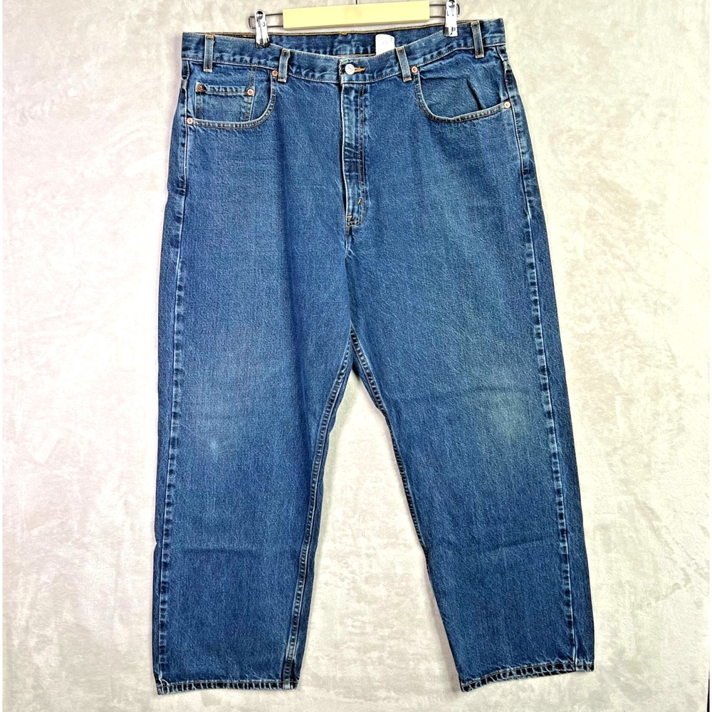 Levi's Jeans Men's 40x30 Blue 569 Vintage Dark Wash Large Straight Fit Y2K